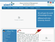 Tablet Screenshot of aimcs-edu.pk